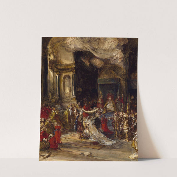 A Royal Marriage Scene (1820-1886) by Eugène Isabey