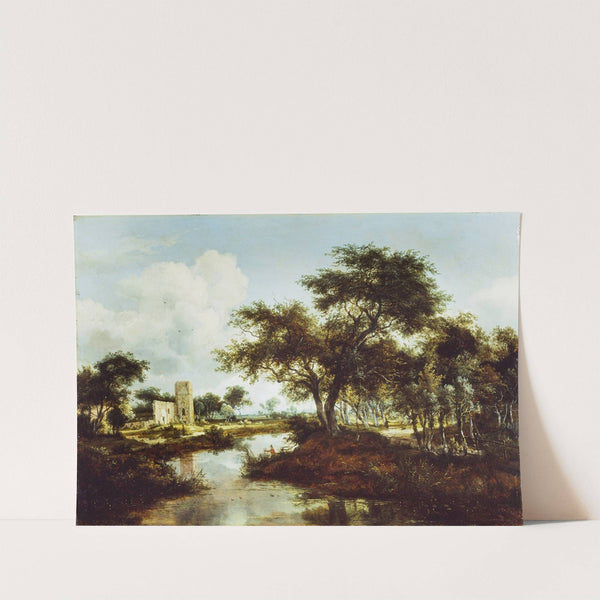 A Ruin on the Bank of a River (1667) by Meindert Hobbema