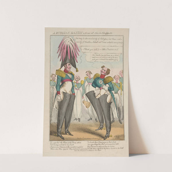 A Russian dandy, a scene at Aix la Chappelle. (1818) by William Heath