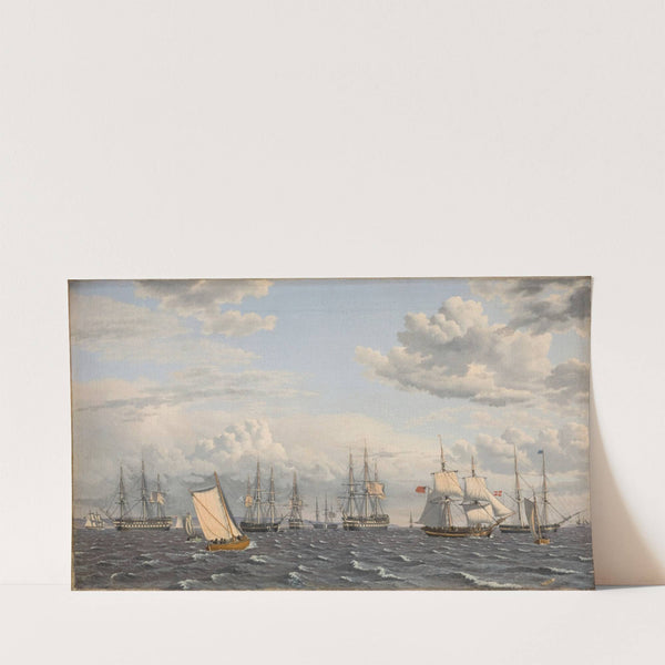 A Russian Fleet at Anchor near Elsinore (1826) by Christoffer Wilhelm Eckersberg