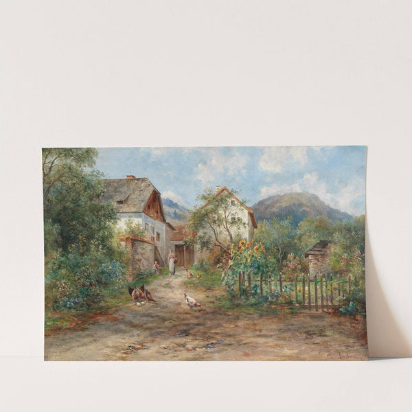A Rustic Garden in Blossom in the Countryside, by Emil Barbarini