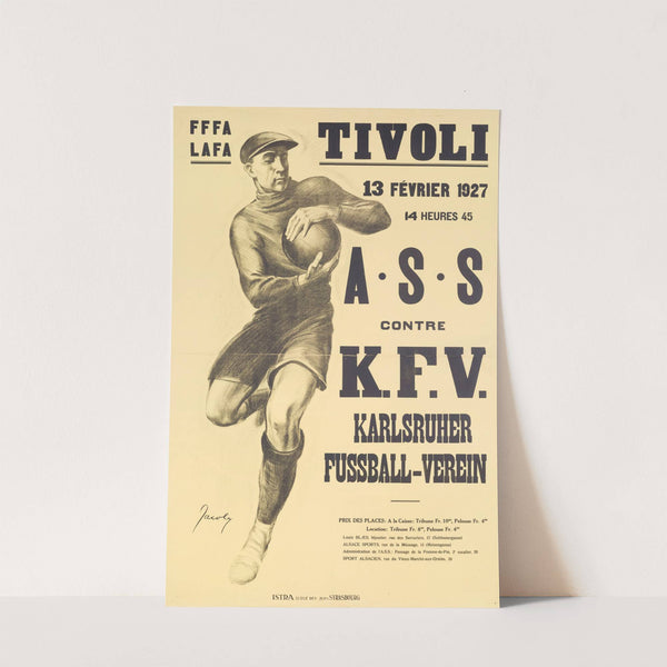 A.S.S. contre K.F.V. Karlsruhe, 13 fevrier 1927, Tivoli, Strasbourg (1927) by Jean Jacoby