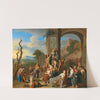 A sacrifice in Roman ruins by Gerard Hoet