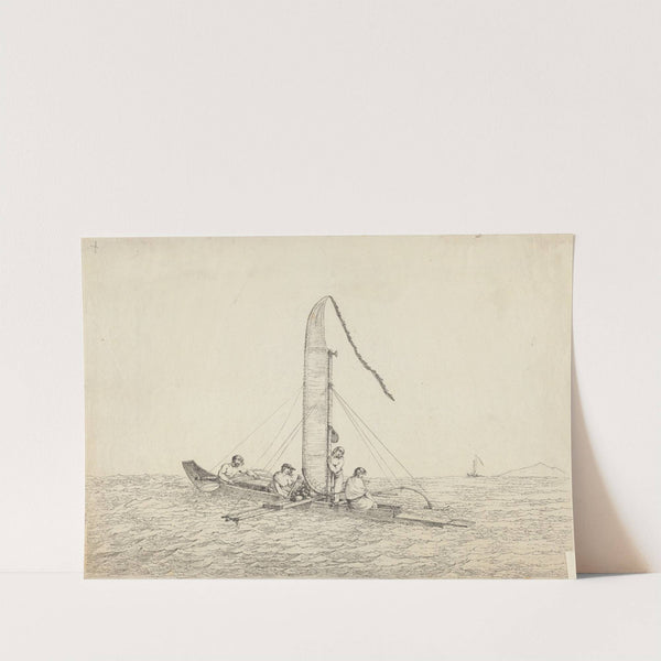 A Sailing Canoe of Otaheite by John Webber
