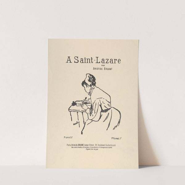 A Saint-Lazare par Aristide Bruant by Henri de Toulouse-Lautrec