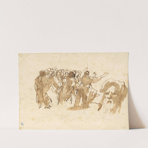 A Saint Preaching, and the Head of an Oriental (ca. 1759) by Giovanni Domenico Tiepolo