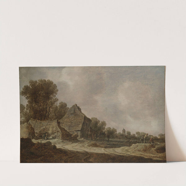 A Sandy Road with Thatched Cottages by Jan van Goyen