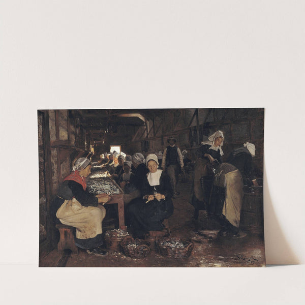 A Sardine Cannery in Concarneau by Peder Severin Krøyer