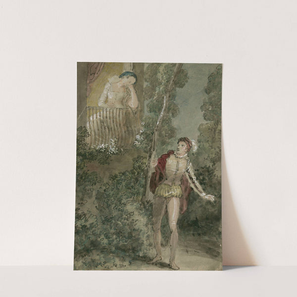 A scene from Romeo and Juliet – the balcony scene 2 by John Massey Wright