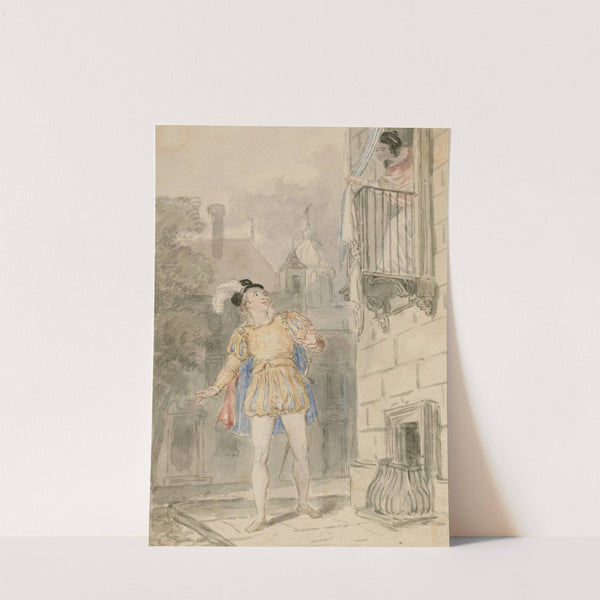 A scene from Romeo and Juliet – the balcony scene 3 by John Massey Wright