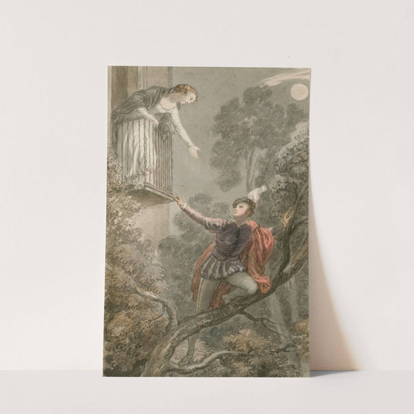 A scene from Romeo and Juliet – the balcony scene by John Massey Wright