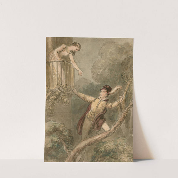 A scene from Romeo and Juliet – the balcony scene. by John Massey Wright
