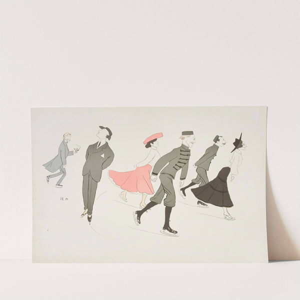 A scene from the ice rink (1904) by Georges Goursat (Sem)