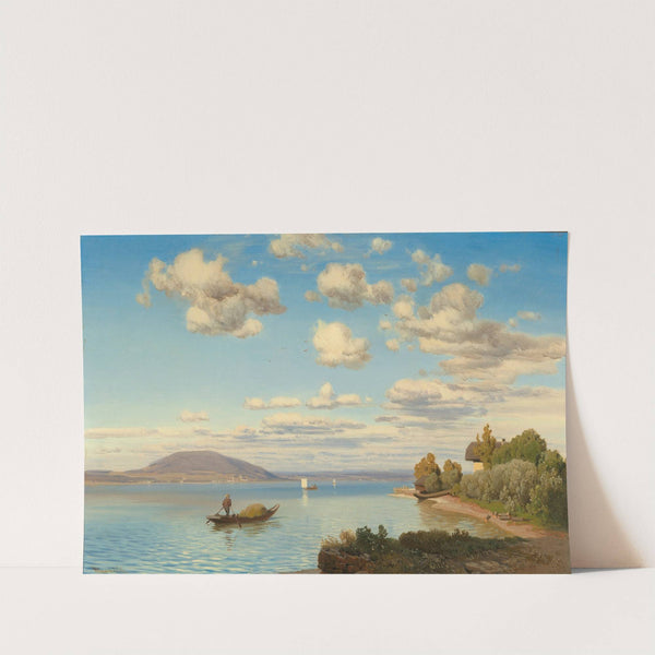 A Scene on Lake Attersee by Anton Hlavacek