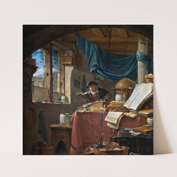 A scholar in his Study (circa 1660s) by Thomas Wijck