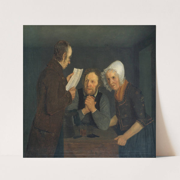 A Schoolmaster Reading Aloud a Letter to an Old Couple from Their Son Abroad (1834 - 1835) by Moritz Unna