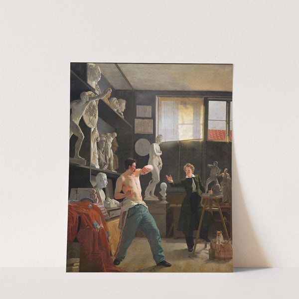 A Sculptor in his Studio Working from the Life by Wilhelm Bendz