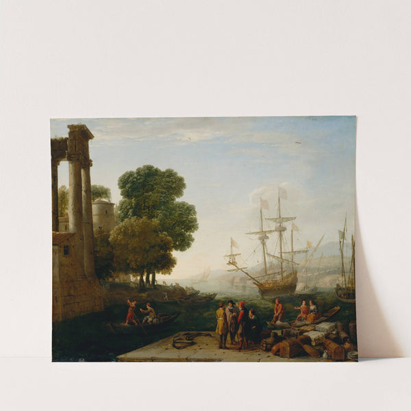 A Seaport at Sunset (1643) by Claude Lorrain