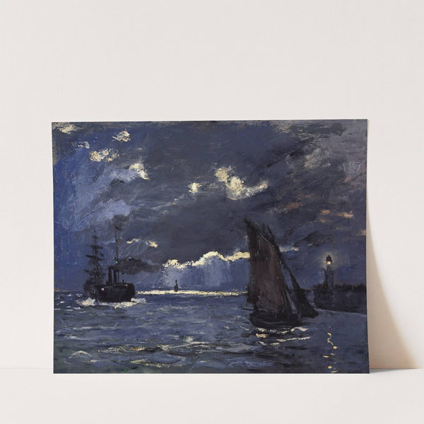 A Seascape, Shipping by Moonlight (1864) by Claude Monet