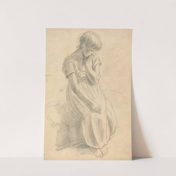 A Seated Child by Joshua Cristall