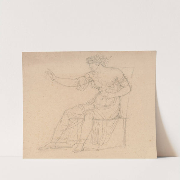 A Seated Classical Female Figure by Jean-Henri Fabre