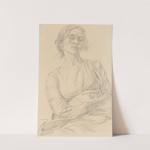 A seated female figure (1916) by Bernard Meninsky