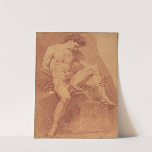 A Seated Male Nude by Charles-André van Loo