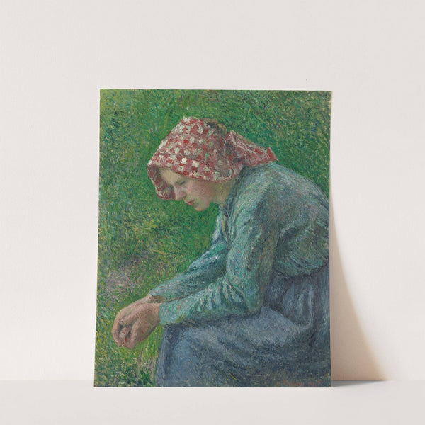 A Seated Peasant Woman (1885) by Camille Pissarro