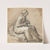 A seated woman facing right by Abraham Bloemaert
