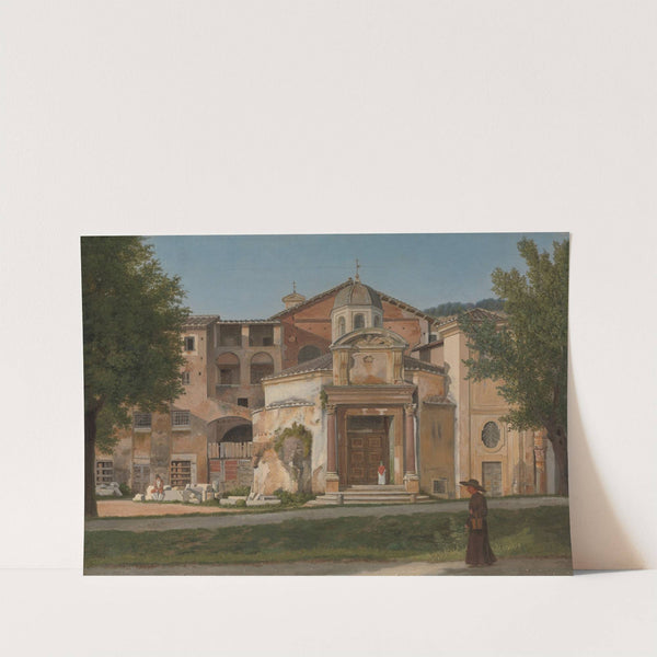 A Section of the Via Sacra, Rome (The Church of Saints Cosmas and Damian) (ca. 1814–15) by Christoffer Wilhelm Eckersberg