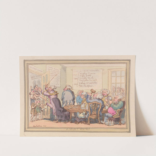 A select vestry (1806) by Thomas Rowlandson