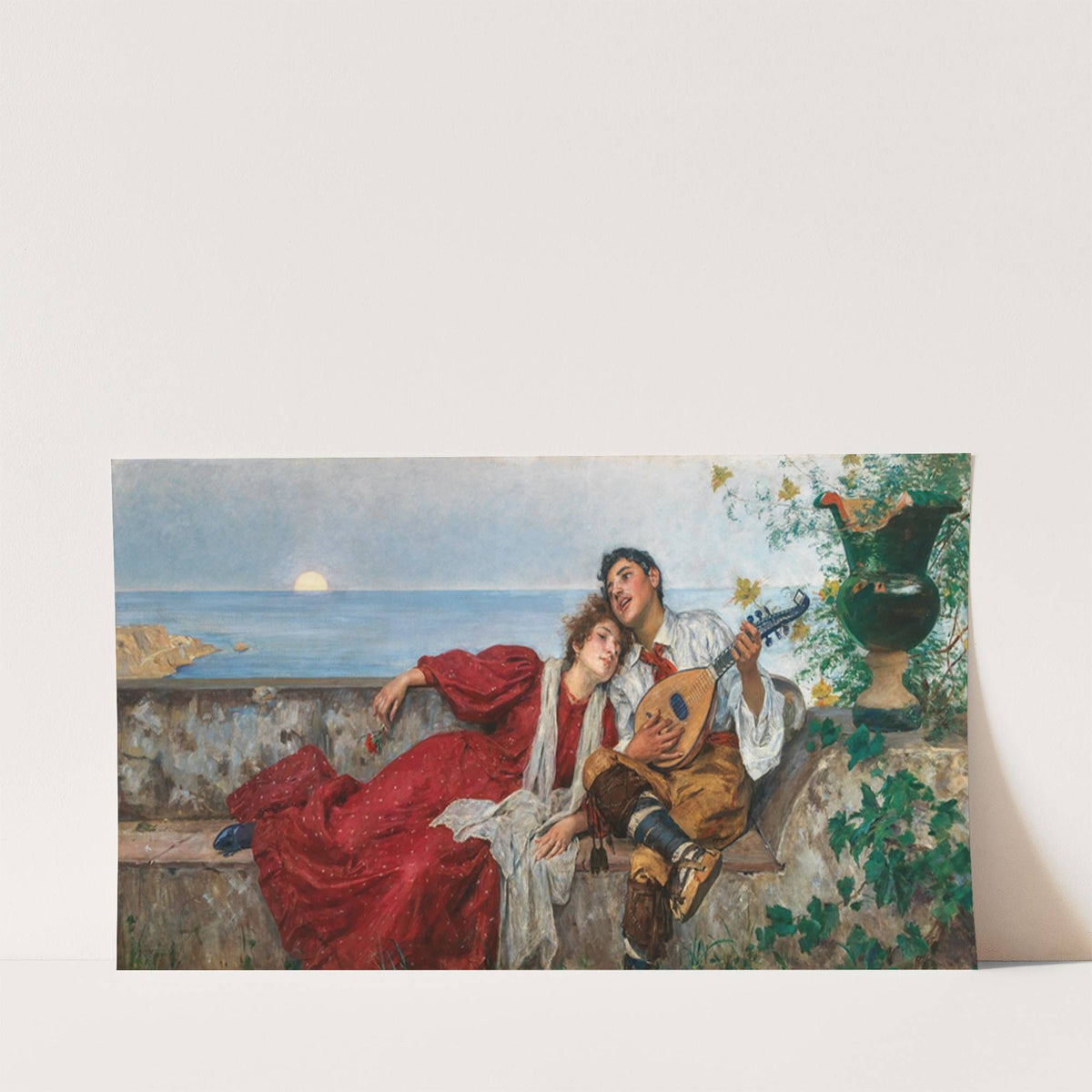 A Serenade at Sunset by Johann Victor Krämer