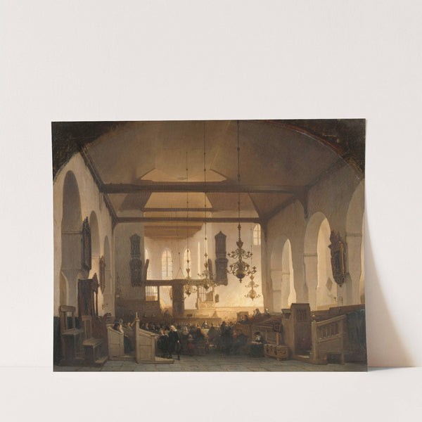 A Service in the Geertekerk, Utrecht by Johannes Bosboom