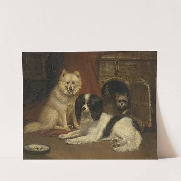 A Sheepdog, a King Charles Spaniel, and a Terrier by Bernard te Gempt