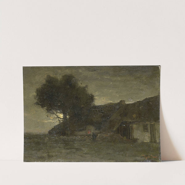 A Sheepfold at Nightfall by Théophile de Bock