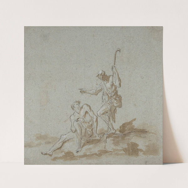 A Shepherd Addressing a Seated Male Nude by Alessandro Magnasco