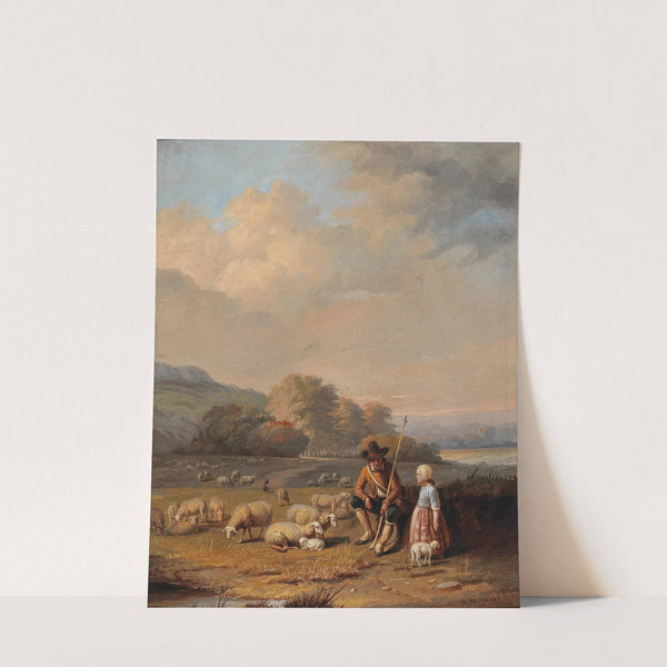 A Shepherd and Child by Henri Pratere