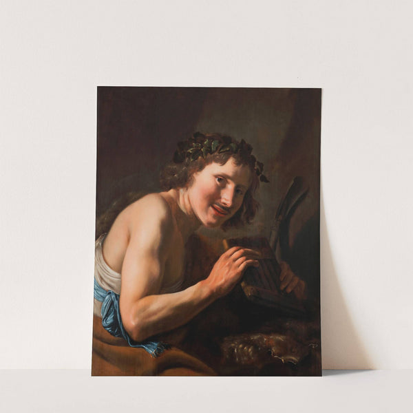 A shepherd holding Pan's pipe by Johannes Paulus Moreelse