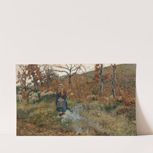 A Shepherdess with Her Flock by Niccolò Cannicci