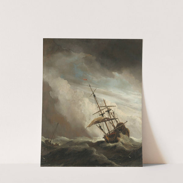 A Ship on the High Seas Caught by a Squall, Known as ‘The Gust’ by Willem van de Velde the Younger