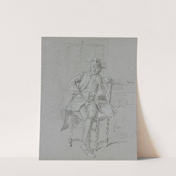 A sitting cavalier by Cornelis Troost