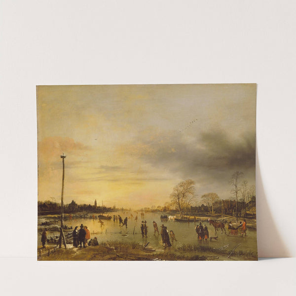 A Skating Scene (c.1655 - c.1660) by Aert van der Neer