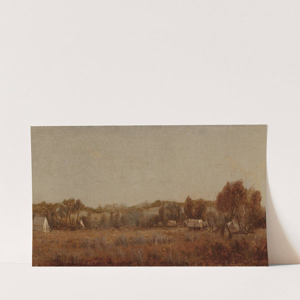 A Sketch at the Camp on the La Bonté, Wyoming Territory (1870) by Sanford Robinson Gifford