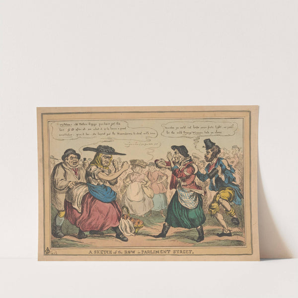 A sketch of the row in Parliament Street. (1829) by William Heath