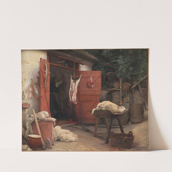 A Slaughterhouse In Hellebæk (1884) by Carl Bloch