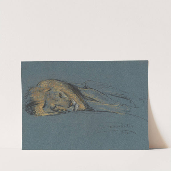 A sleeping lion by Arthur Wardle