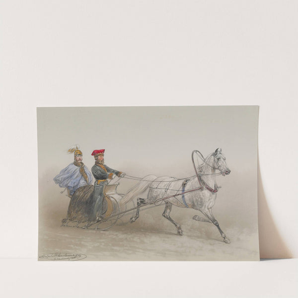 A sleigh ride (1855) by Adolf Jossifowitsch Charlemagne