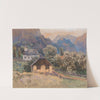 A small church and a shed in Johnsbach Gesäuse mountains by Fritz Lach