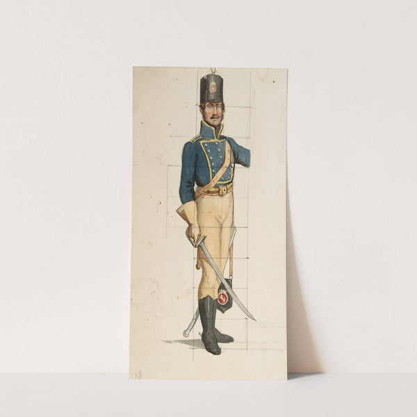 A soldier in a Finnish wartime uniform by Albert Edelfelt