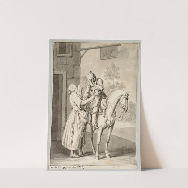 A Soldier in Armor in Front of a Tavern (1724) by Johann Elias Ridinger